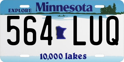 MN license plate 564LUQ