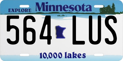 MN license plate 564LUS