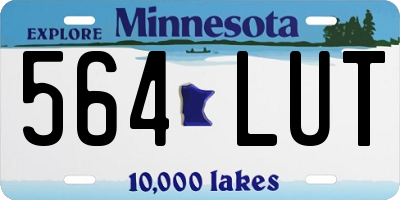 MN license plate 564LUT