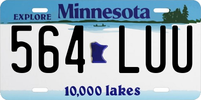 MN license plate 564LUU