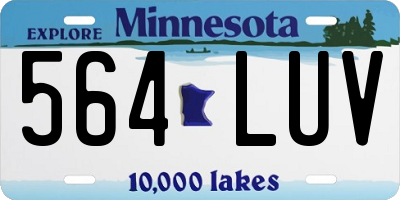 MN license plate 564LUV