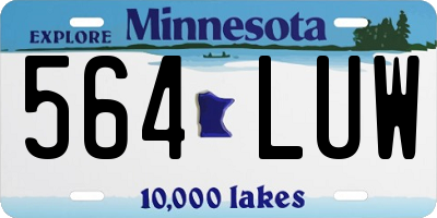 MN license plate 564LUW