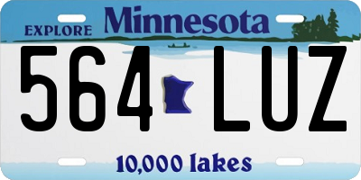 MN license plate 564LUZ
