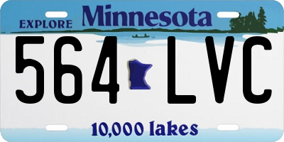 MN license plate 564LVC