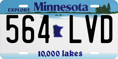 MN license plate 564LVD