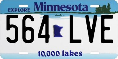 MN license plate 564LVE
