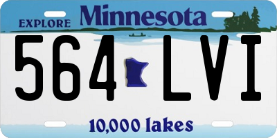 MN license plate 564LVI