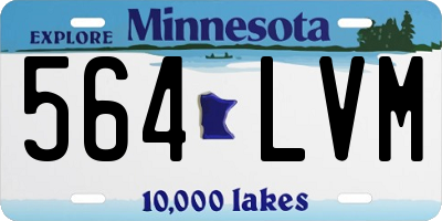 MN license plate 564LVM