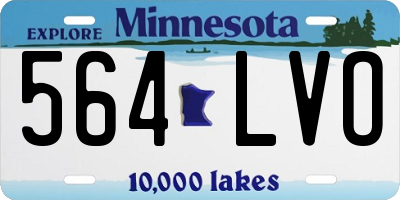 MN license plate 564LVO