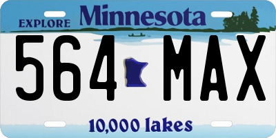 MN license plate 564MAX