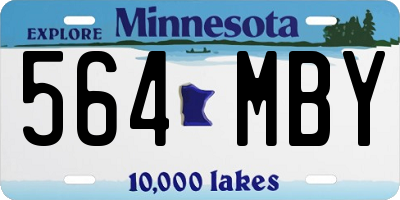 MN license plate 564MBY