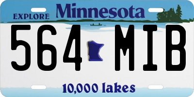 MN license plate 564MIB