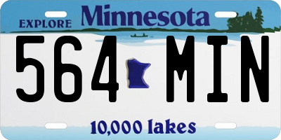 MN license plate 564MIN