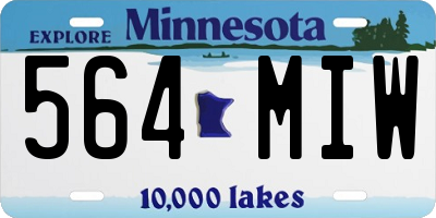 MN license plate 564MIW