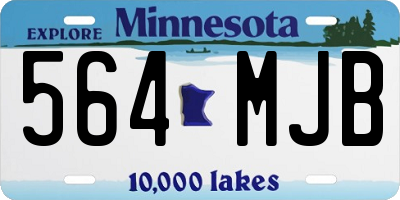 MN license plate 564MJB