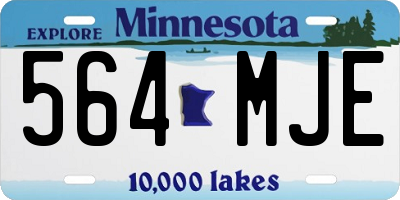MN license plate 564MJE