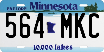 MN license plate 564MKC