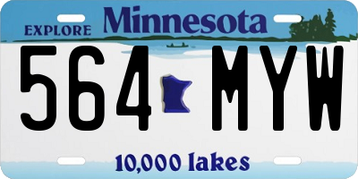 MN license plate 564MYW