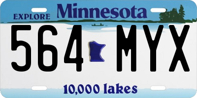 MN license plate 564MYX