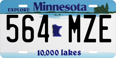 MN license plate 564MZE