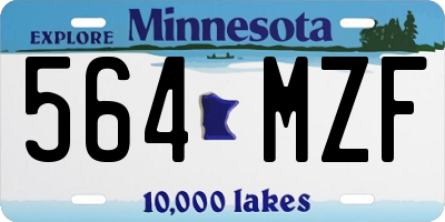 MN license plate 564MZF