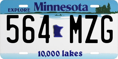 MN license plate 564MZG