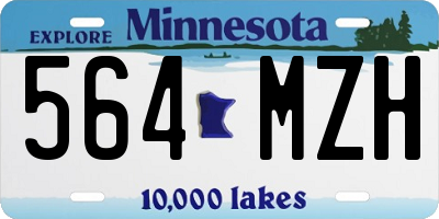 MN license plate 564MZH