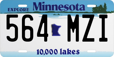 MN license plate 564MZI