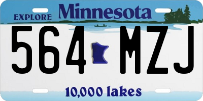 MN license plate 564MZJ