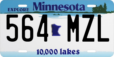 MN license plate 564MZL