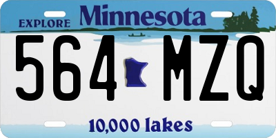MN license plate 564MZQ