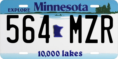 MN license plate 564MZR
