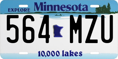 MN license plate 564MZU