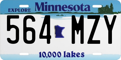 MN license plate 564MZY