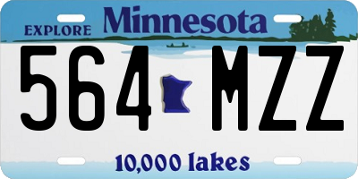 MN license plate 564MZZ