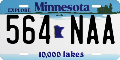 MN license plate 564NAA