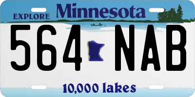 MN license plate 564NAB