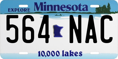 MN license plate 564NAC