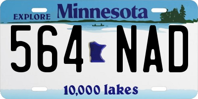 MN license plate 564NAD