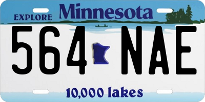 MN license plate 564NAE