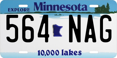 MN license plate 564NAG