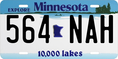 MN license plate 564NAH