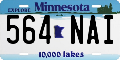 MN license plate 564NAI
