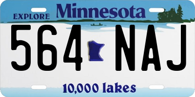 MN license plate 564NAJ
