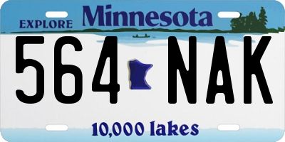 MN license plate 564NAK