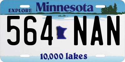 MN license plate 564NAN