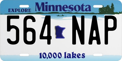MN license plate 564NAP