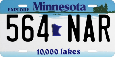 MN license plate 564NAR