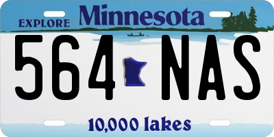 MN license plate 564NAS