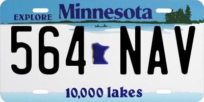 MN license plate 564NAV